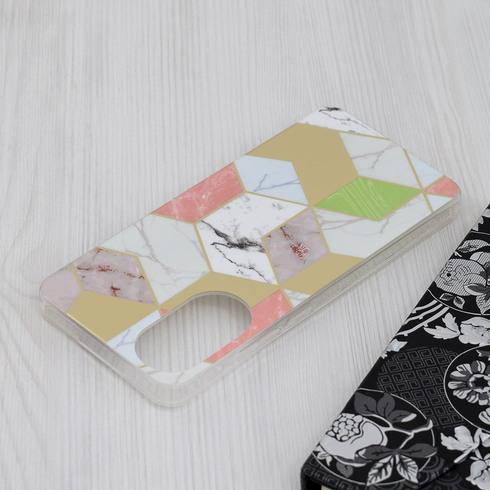 Case for Oppo A78 4G, Techsuit, Marble, Purple