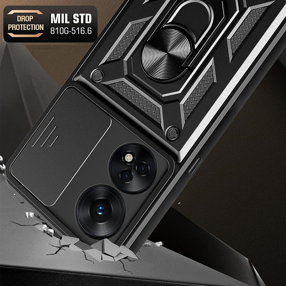 Tok a Oppo A98-hoz, Techsuit, CamShield, Fekete