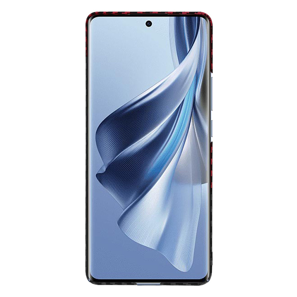 Tok Oppo Reno10 / Reno10 Pro-hoz, Techsuit, Carbonite FiberShell, Fekete Piros