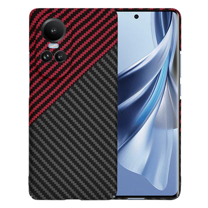 Tok Oppo Reno10 / Reno10 Pro-hoz, Techsuit, Carbonite FiberShell, Fekete Piros