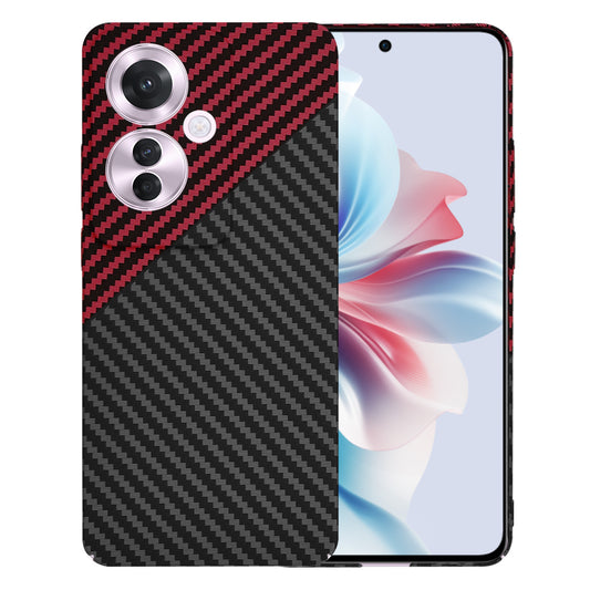 Tok Oppo Reno11 F-hez, Techsuit, Carbonite FiberShell, Fekete Piros