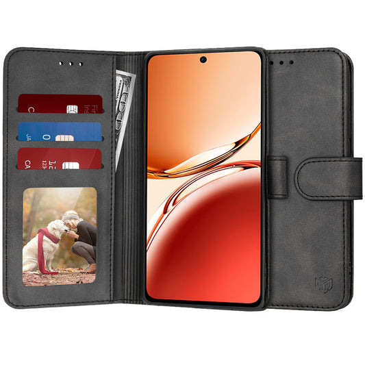 Tok az Oppo Reno12 FS 5G / Reno12 FS 4G / Reno12 F 4G / Reno12 F készülékhez, Techsuit, Diary Book, Fekete