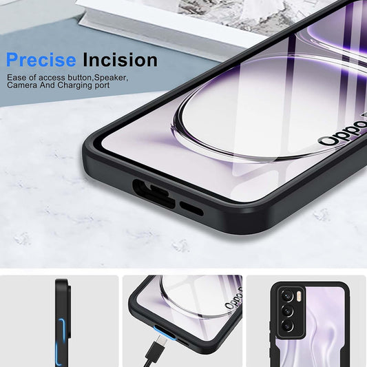 Tok Oppo Reno12 Pro-hoz, Techsuit, ColorVerse 360, Fekete