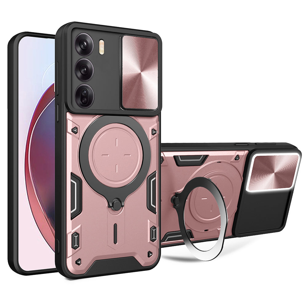 Tok Oppo Reno12-hez, Techsuit, CamGuard Pro, Rózsaarany