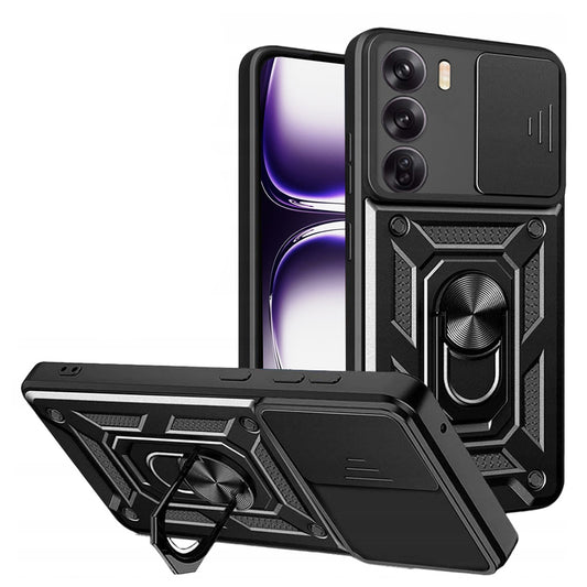 Tok Oppo Reno12-hez, Techsuit, CamShield, Fekete