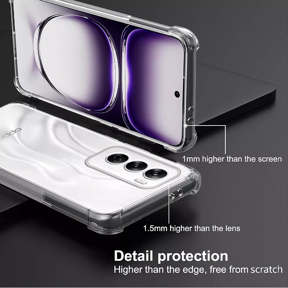 Tok Oppo Reno12-hez, Techsuit, Ütésálló Átlátszó, Átlátszó