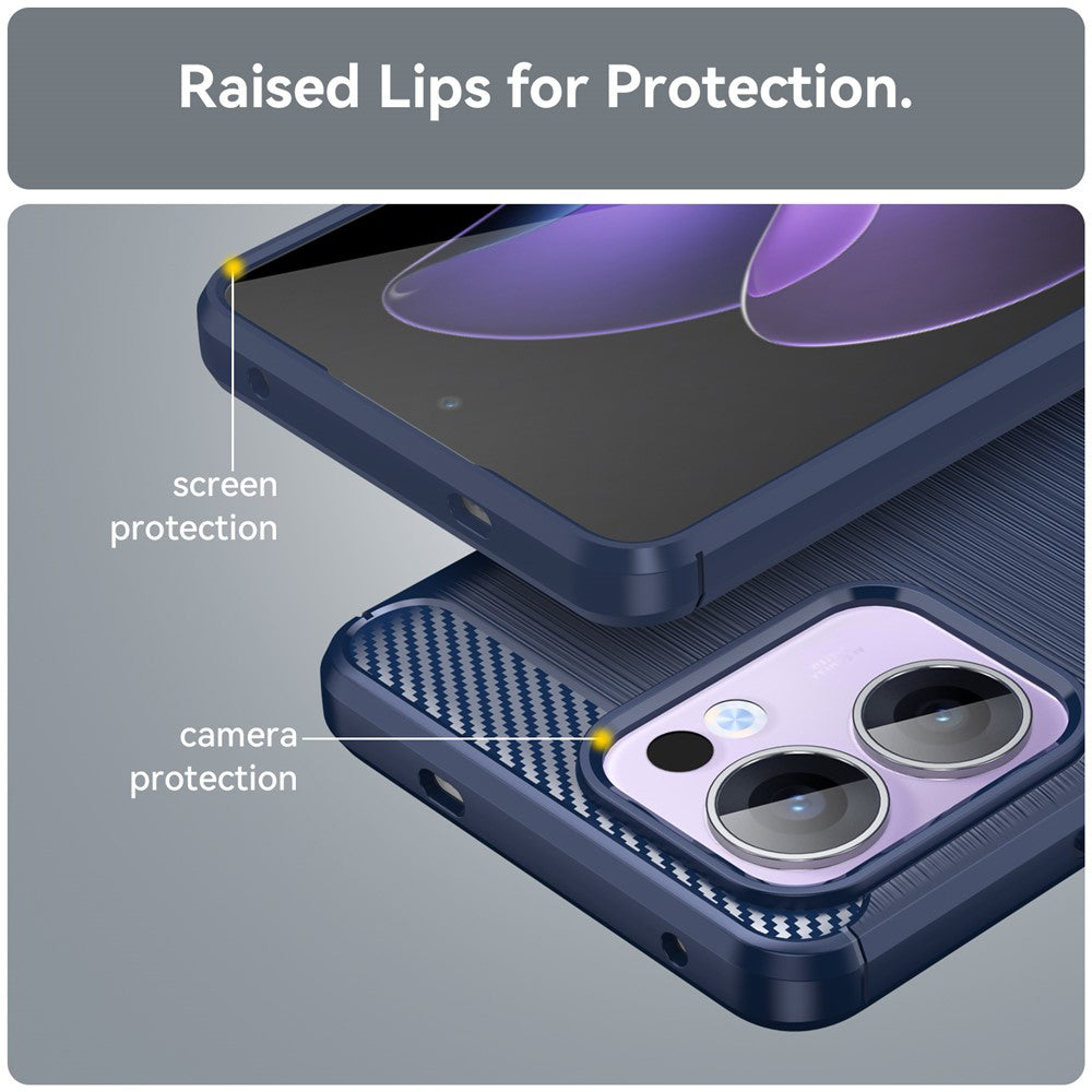 Tok Oppo Reno13 FS 5G / Reno13 F 4G / Reno13 F, Techsuit, Karbon, Kék