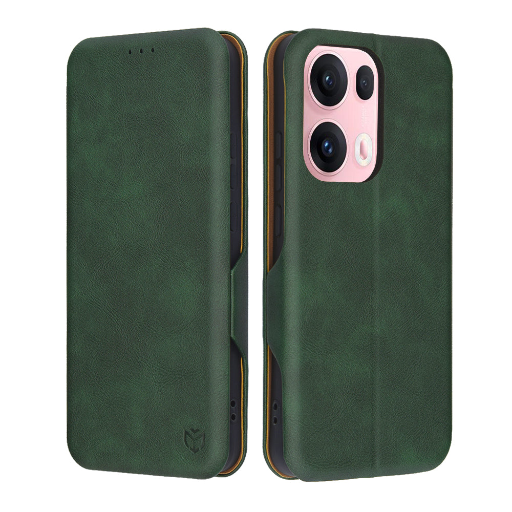 Case for Oppo Reno13 Pro, Techsuit, Safe Wallet Plus, Green
