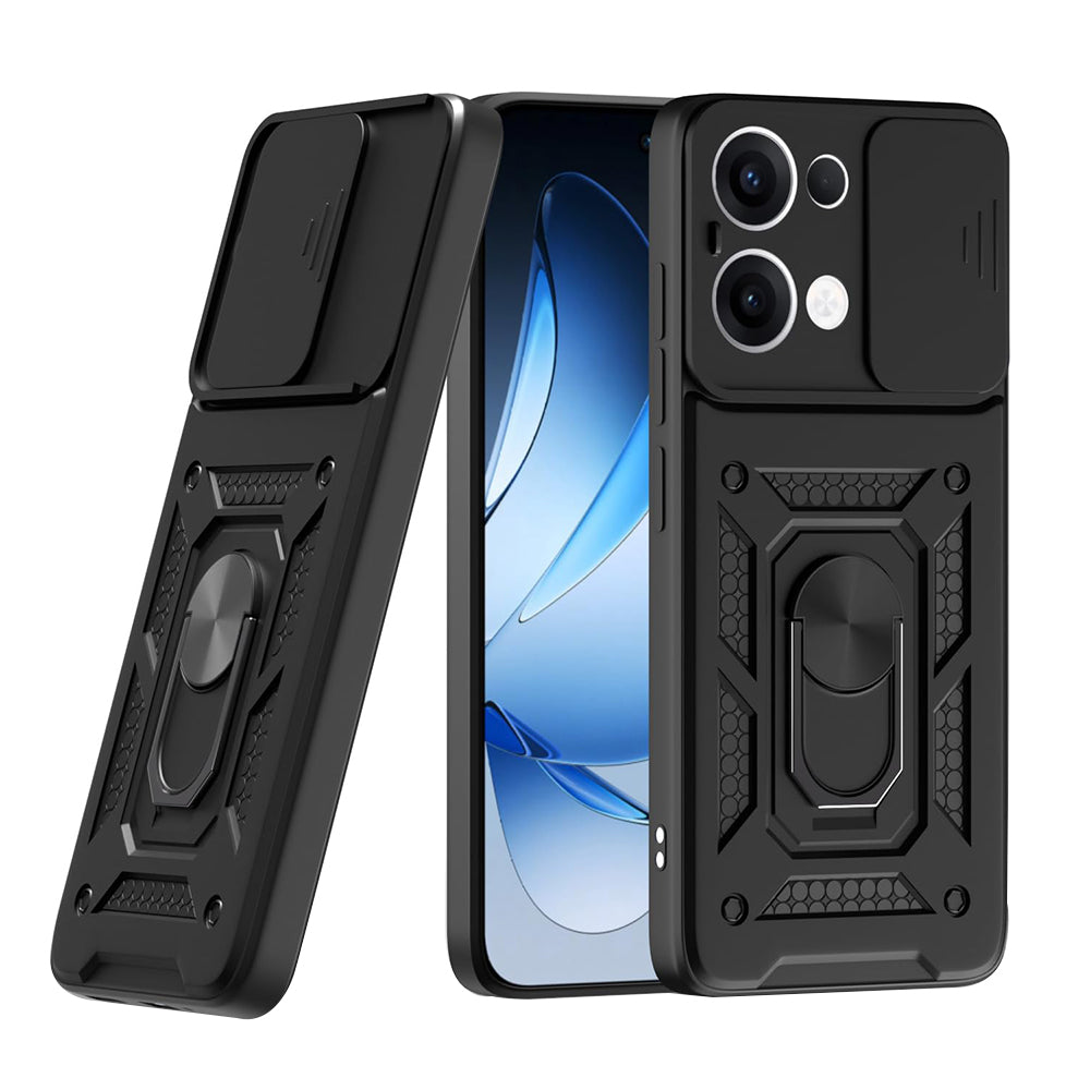 Tok Oppo Reno13-hoz, Techsuit, CamShield, Fekete