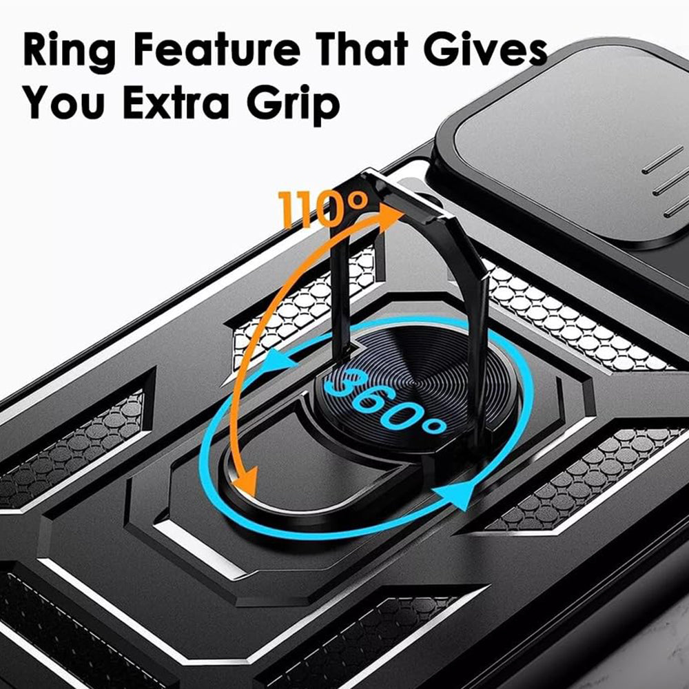 Tok Oppo Reno13-hoz, Techsuit, CamShield, Fekete