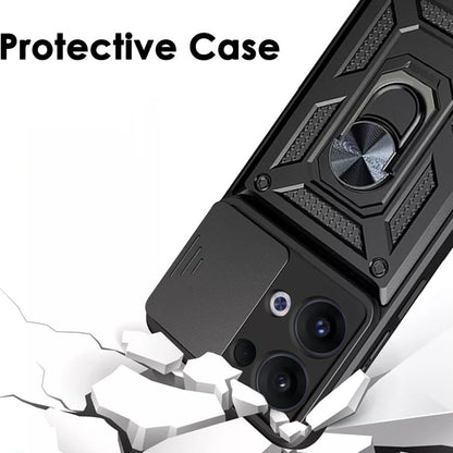 Tok Oppo Reno13-hoz, Techsuit, CamShield, Fekete