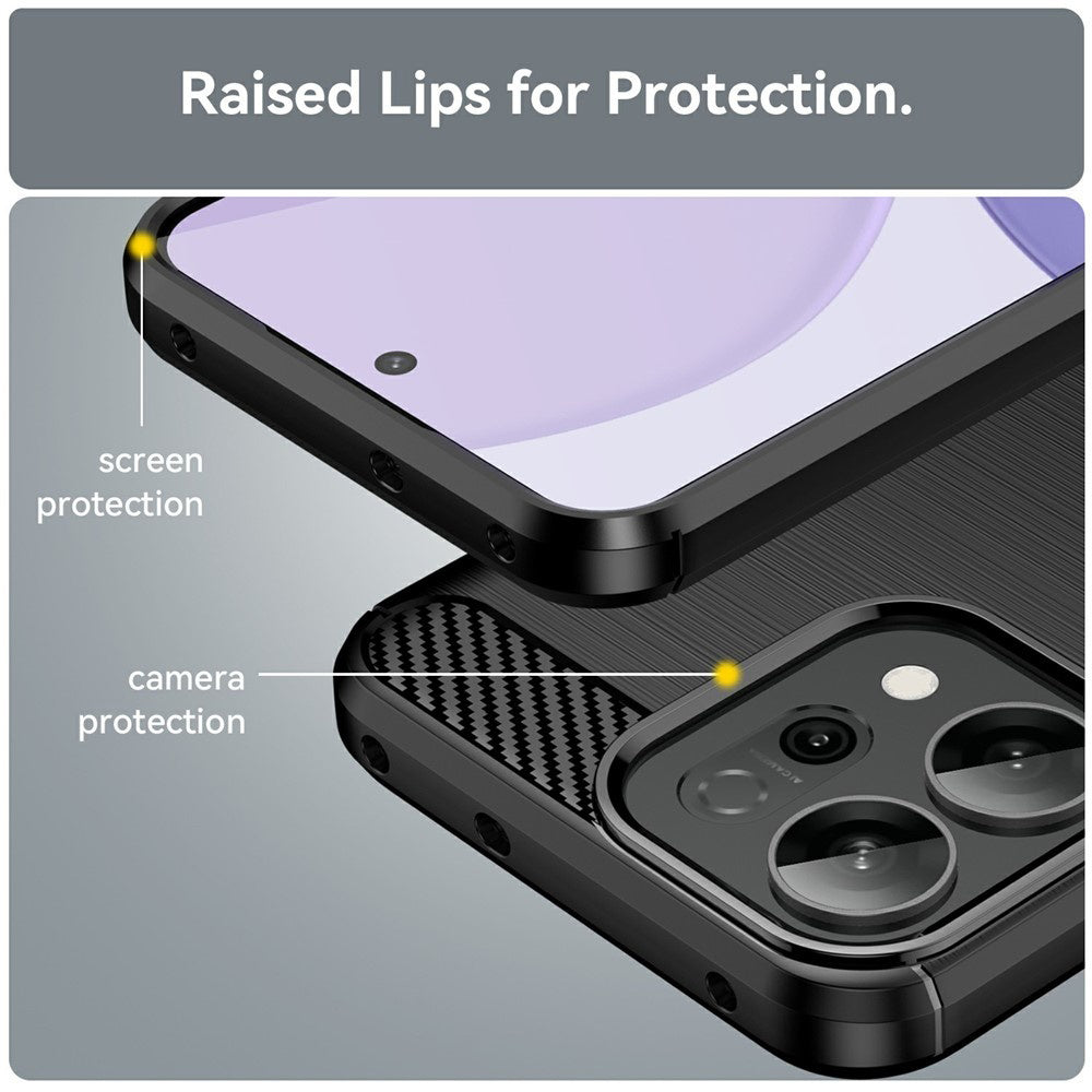 Tok Oppo Reno14 F-hez, Techsuit, karbon, fekete