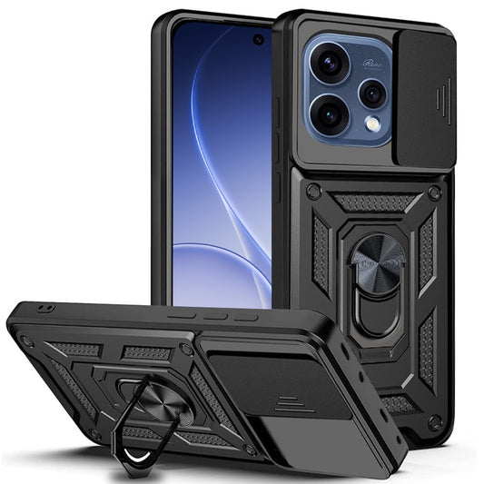 Tok Oppo Reno15-höz, Techsuit, CamShield, Fekete