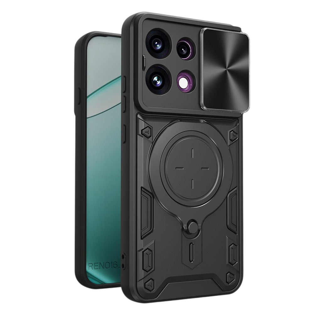 Tok Oppo Reno16 F / Reno16 FS-hez, Techsuit, CamGuard Pro, Fekete