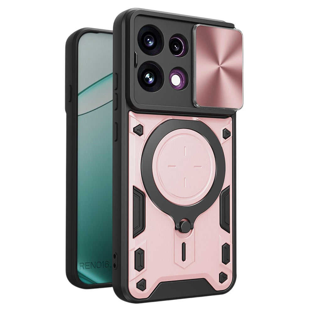 Tok Oppo Reno16 F / Reno16 FS-hez, Techsuit, CamGuard Pro, Rózsaarany