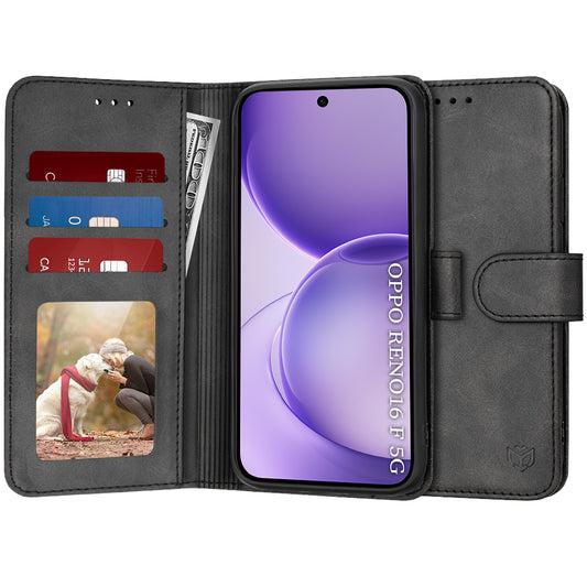 Tok Oppo Reno16 F / Reno16 FS-hez, Techsuit, Diary Book, Fekete