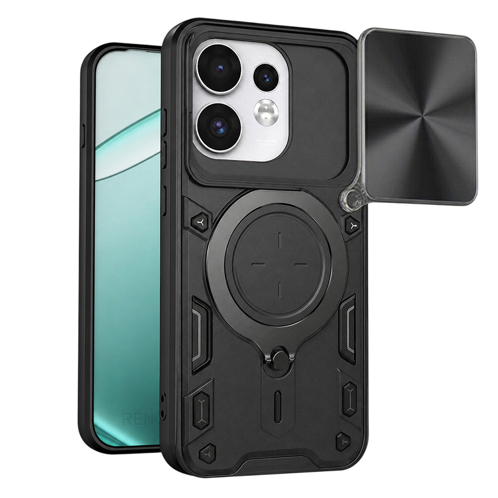 Tok Oppo Reno16 / Reno16 Pro-hoz, Techsuit, CamGuard Pro, Fekete