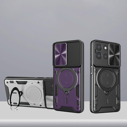 Tok Oppo Reno16 / Reno16 Pro-hoz, Techsuit, CamGuard Pro, Fekete