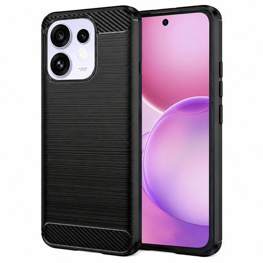 Tok Oppo Reno16 / Reno16 Pro-hoz, Techsuit, Karbon, Fekete