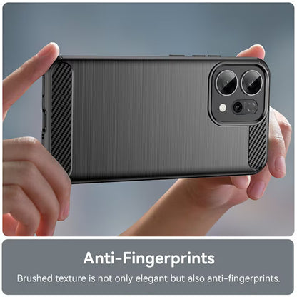 Tok Oppo Reno16 / Reno16 Pro-hoz, Techsuit, Karbon, Fekete
