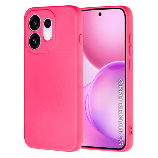 Tok Oppo Reno16-hoz, Techsuit, SoftFlex, Sötét rózsaszín