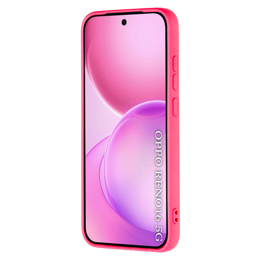 Tok Oppo Reno16-hoz, Techsuit, SoftFlex, Sötét rózsaszín