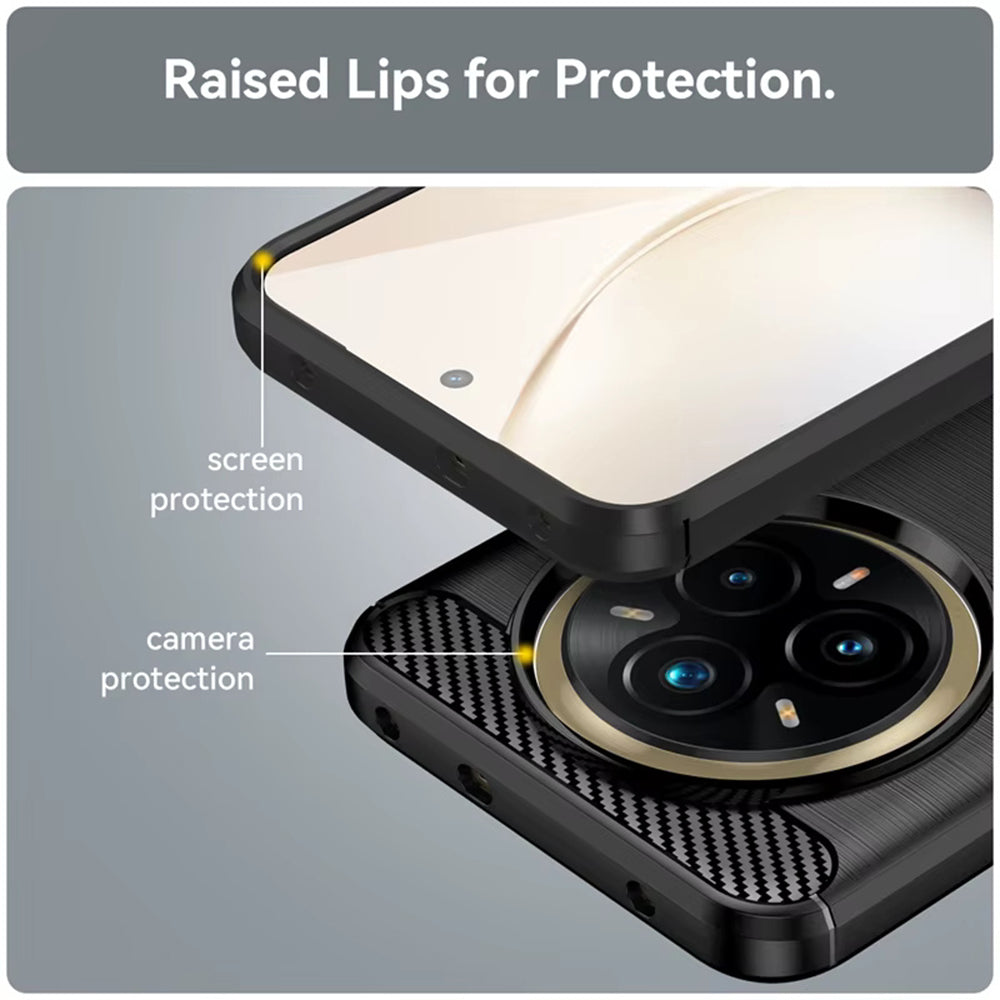 Tok Realme 14 Pro+ készülékhez, Techsuit, karbon, fekete
