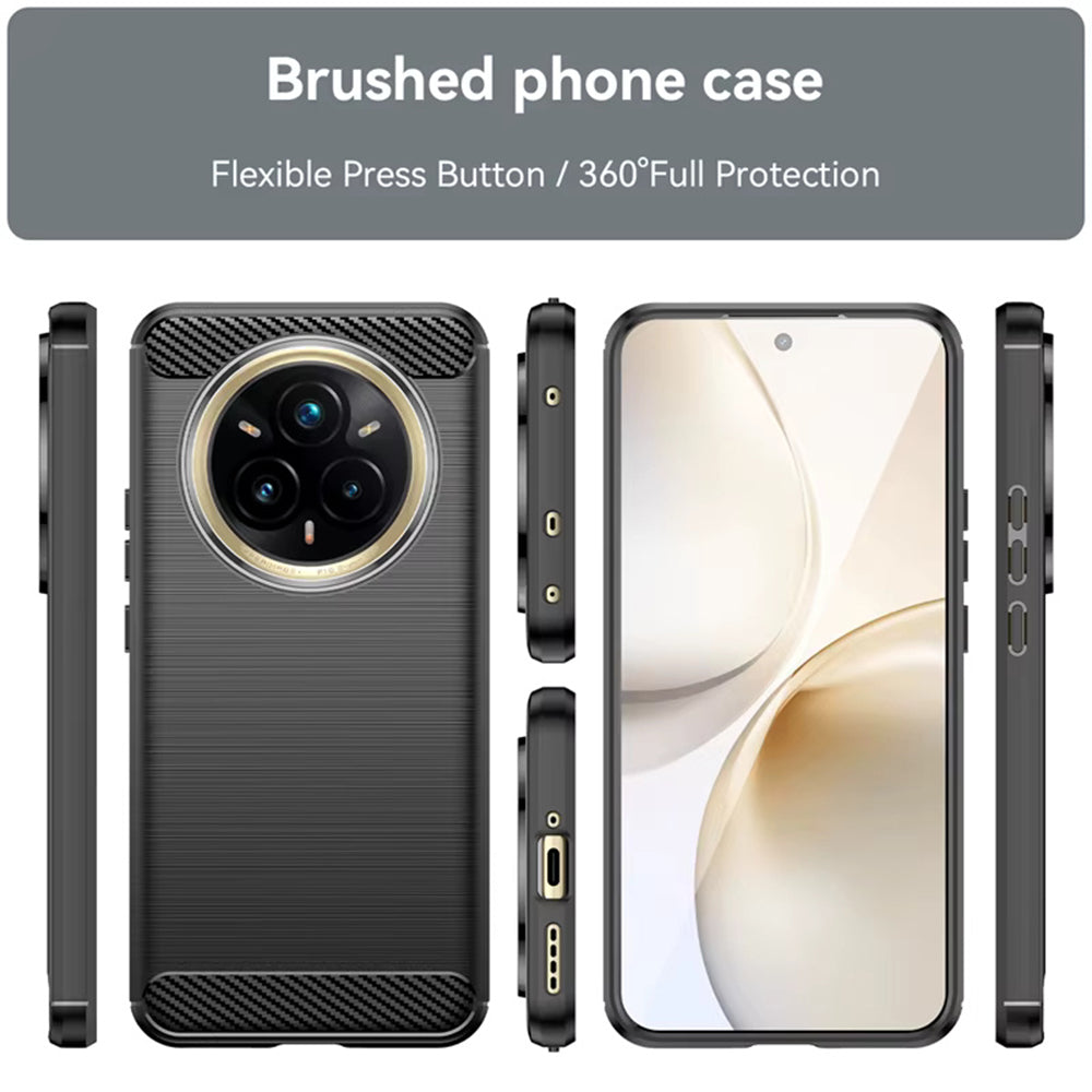 Tok Realme 14 Pro+ készülékhez, Techsuit, karbon, fekete