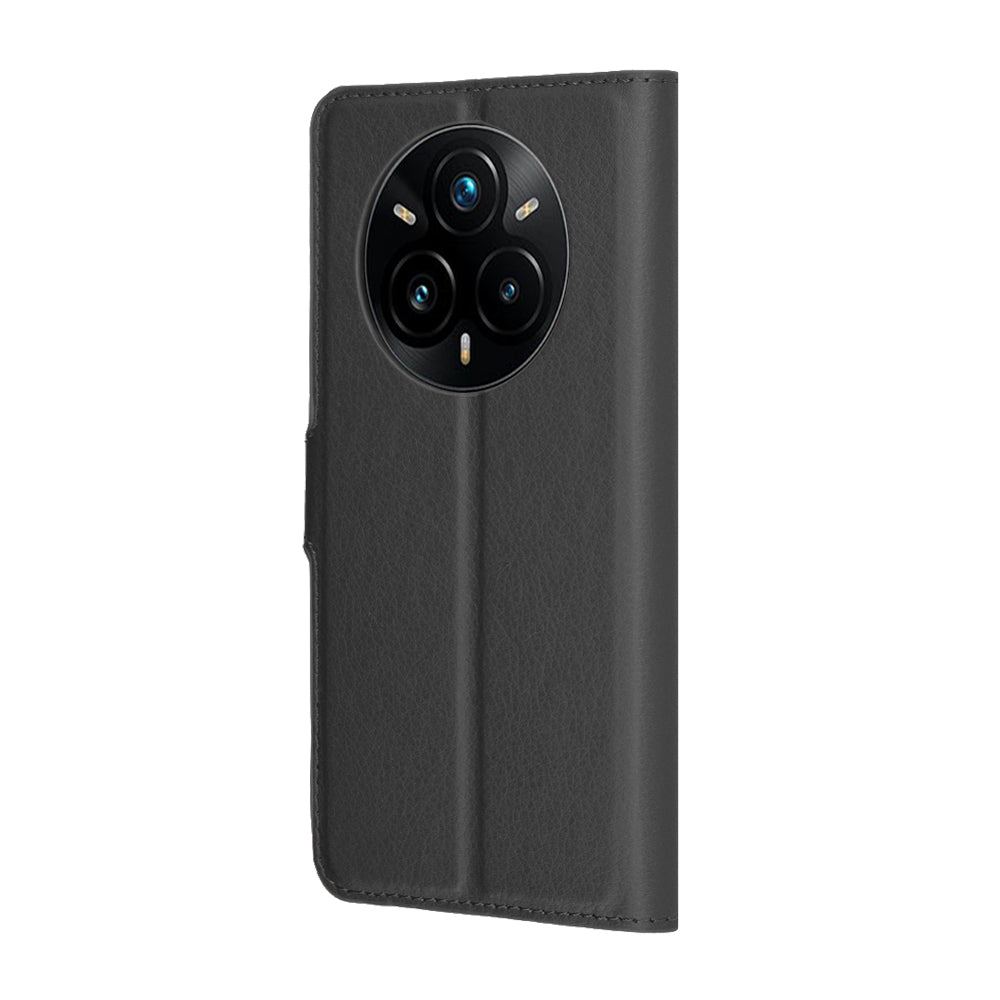 Tok Realme 14 Pro+ készülékhez, Techsuit, bőr folio, fekete