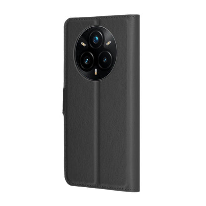 Tok Realme 14 Pro+ készülékhez, Techsuit, bőr folio, fekete