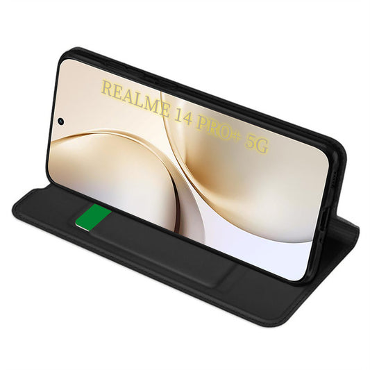 Tok Realme 14 Pro+ készülékhez, Techsuit, Magskin Book, Fekete