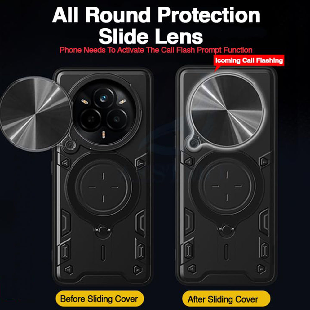 Tok Realme 14 Pro-hoz, Techsuit, CamGuard Pro, Fekete