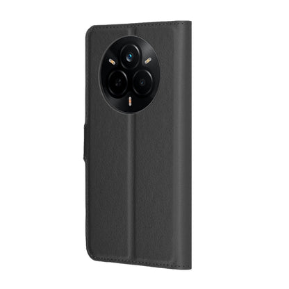 Tok Realme 14 Pro-hoz, Techsuit, bőr folio, fekete
