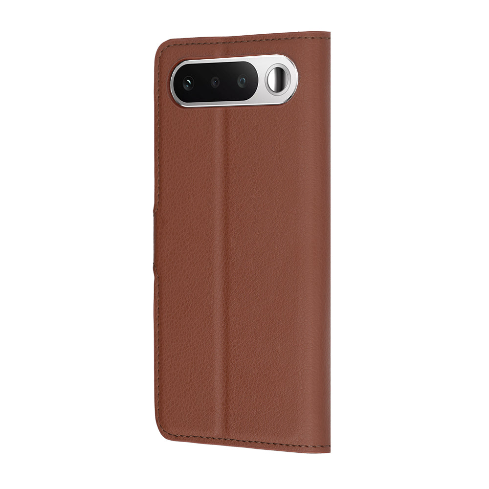 Tok Realme 16-hoz, Techsuit, bőr folio, barna