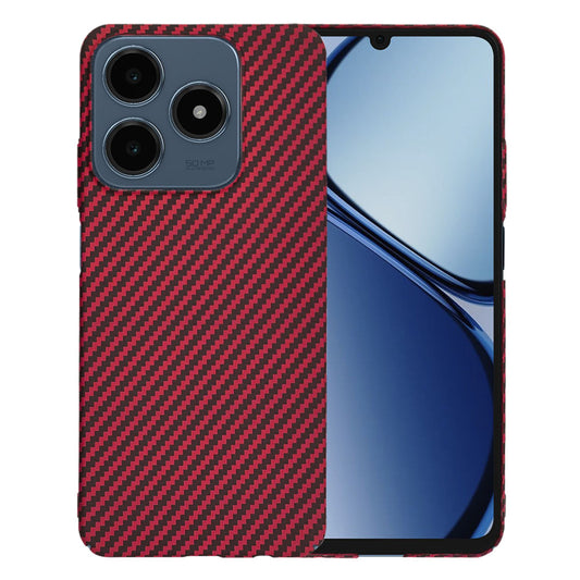 Case for Realme C63 / C61, Techsuit, Carbonite FiberShell, Red