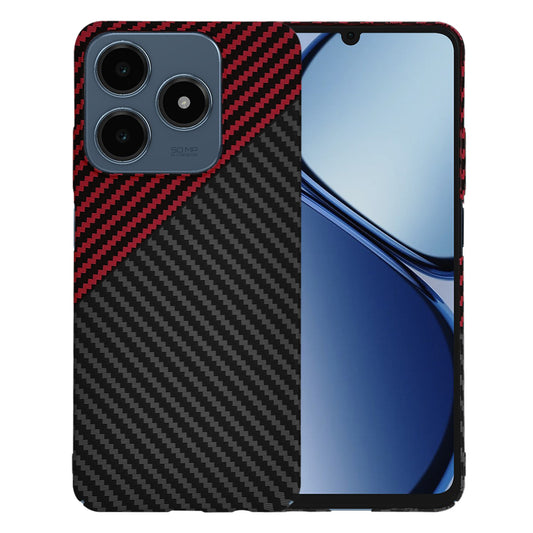 Tok Realme C63 / C61-hez, Techsuit, Carbonite FiberShell, Fekete Piros