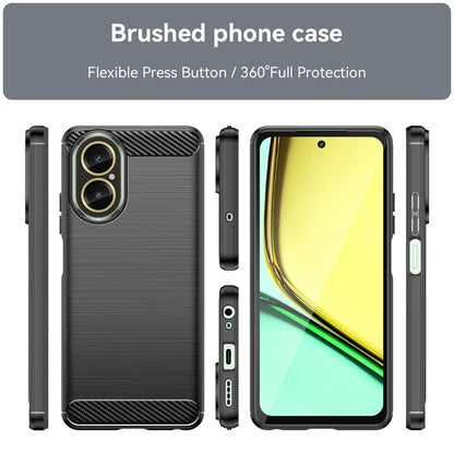 Tok Realme C67 4G-hez, Techsuit, karbon, fekete