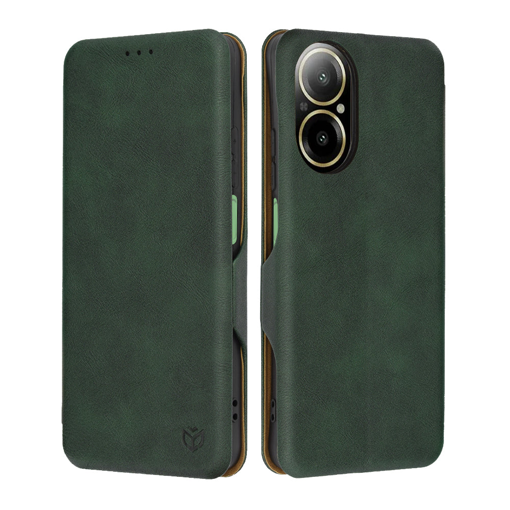 Tok Realme C67 4G-hez, Techsuit, Safe Wallet Plus, Zöld