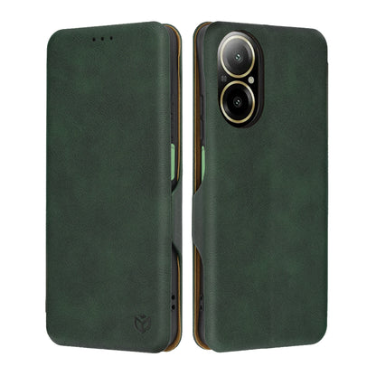Tok Realme C67 4G-hez, Techsuit, Safe Wallet Plus, Zöld