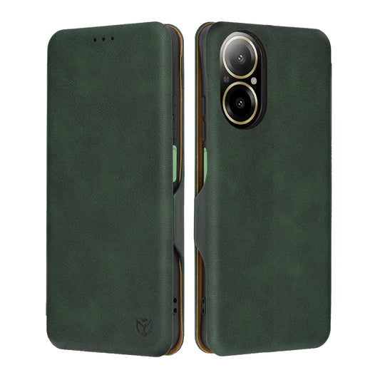 Tok Realme C67 4G-hez, Techsuit, Safe Wallet Plus, Zöld