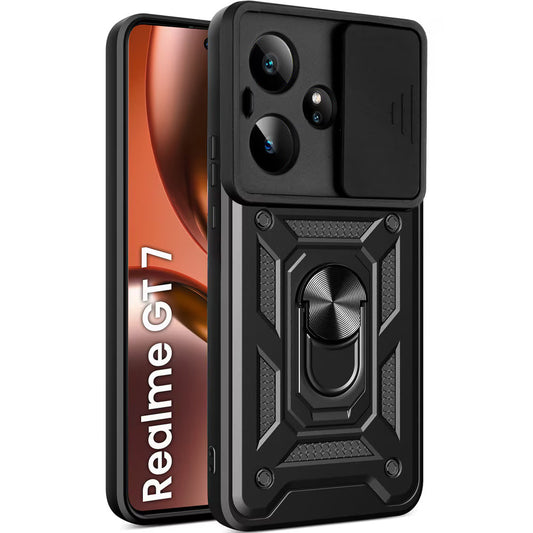 Tok Realme GT 7-hez, Techsuit, CamShield, Fekete
