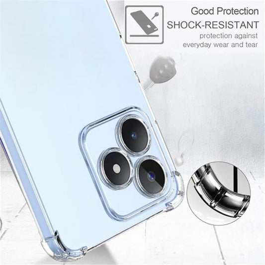 Tok Realme Note 50 / C51-hez, Techsuit, Ütésálló Átlátszó, Átlátszó