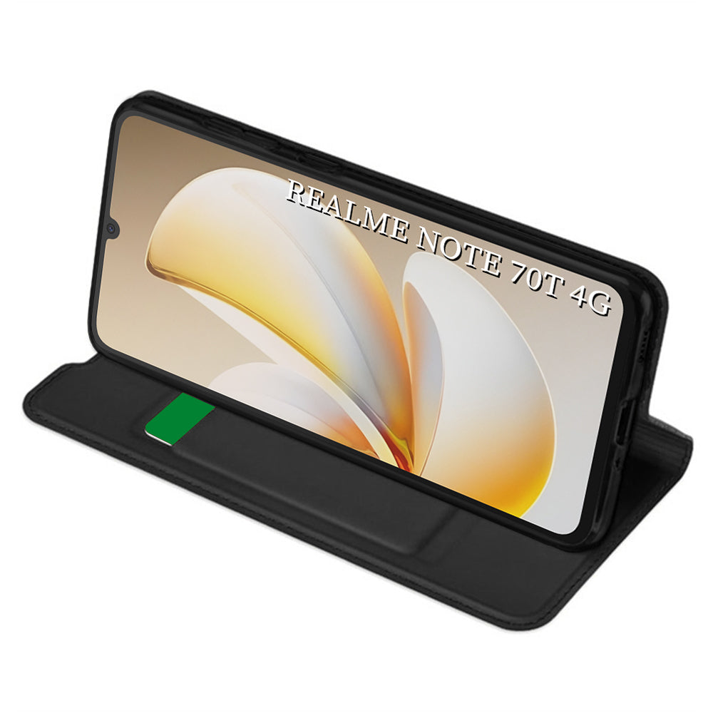 Tok a Realme Note 70T-hez, Techsuit, Magskin Book, Fekete