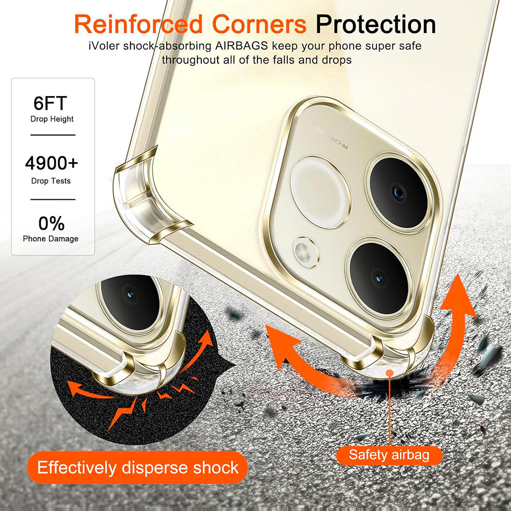 Tok a Realme Note 70T-hez, Techsuit, Ütésálló Átlátszó, Átlátszó