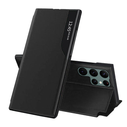 Tok Samsung Galaxy S22 Ultra 5G S908-hoz, Techsuit, eFold, Fekete