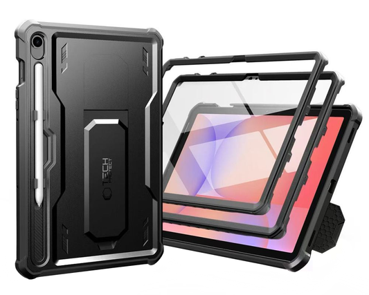 Tok Samsung Galaxy Tab S10 Lite / Tab S10 FE / Tab S9 készülékhez, Tech-Protect, Kevlar Pro, Fekete