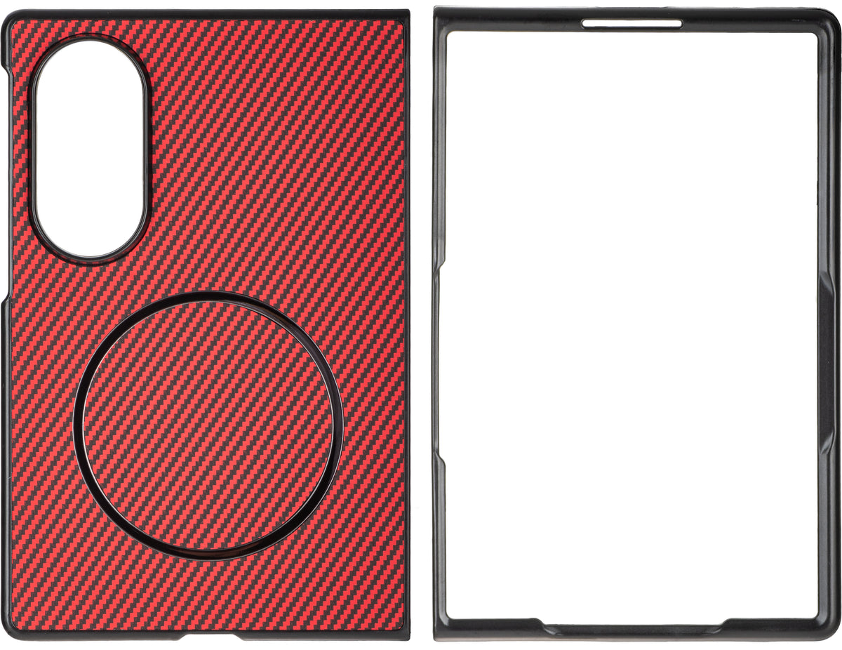 Tok Samsung Galaxy Z Fold8 F971-hez, OEM, karbon, piros