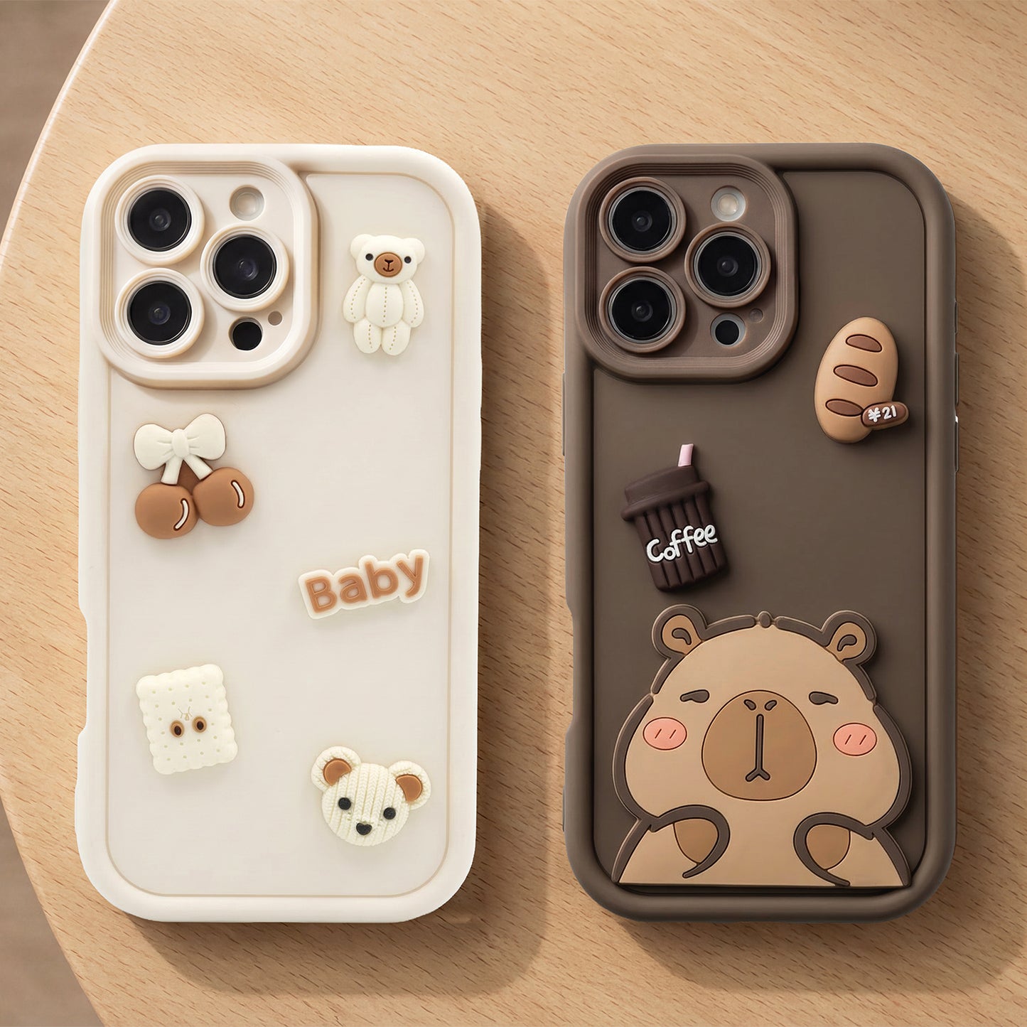 Tok Samsung Galaxy S25 Ultra S938-hoz, OEM, Ultra Trendy 3D Capybara, Barna