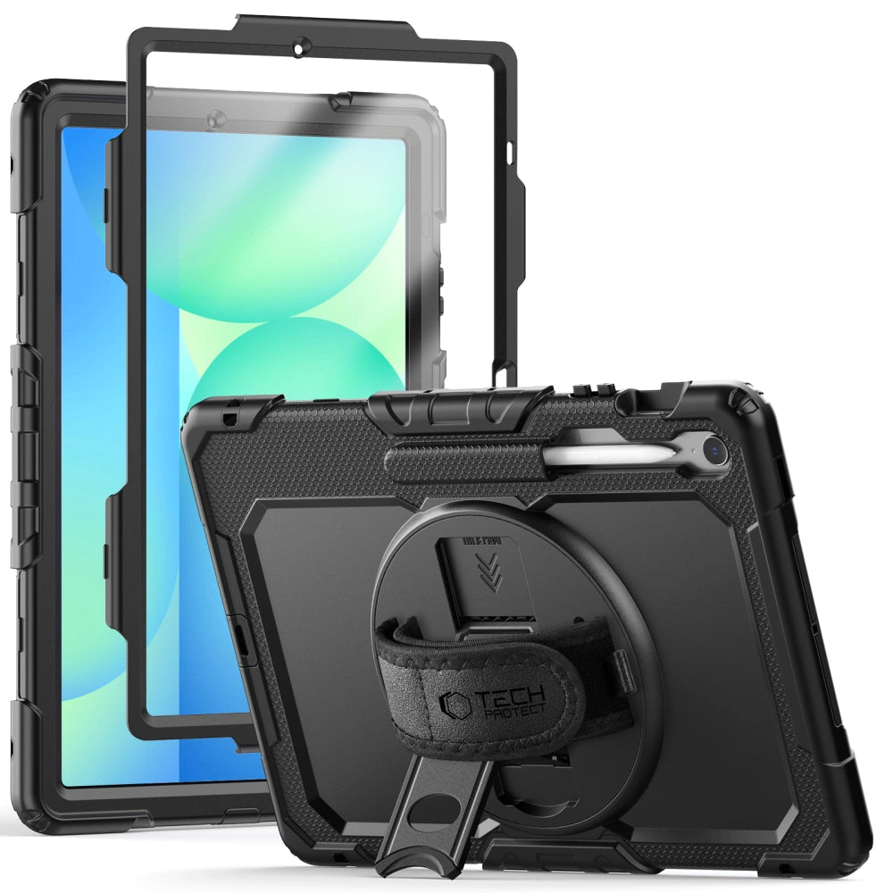 Tok Samsung Galaxy Tab S10 FE+ készülékhez, Tech-Protect, Solid, Fekete