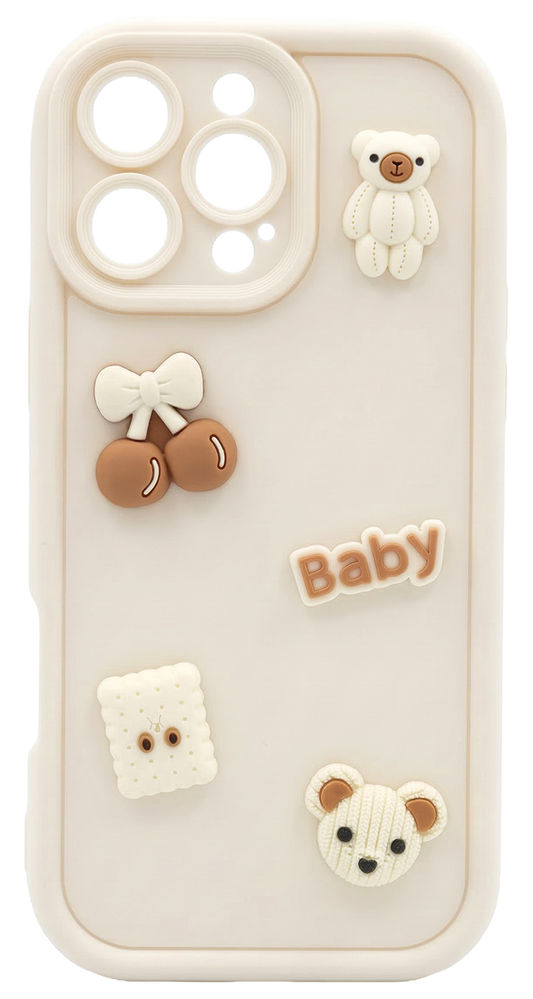 Samsung Galaxy S26 Ultra S948 tok, OEM, Ultra Trendy 3D Bear, bézs